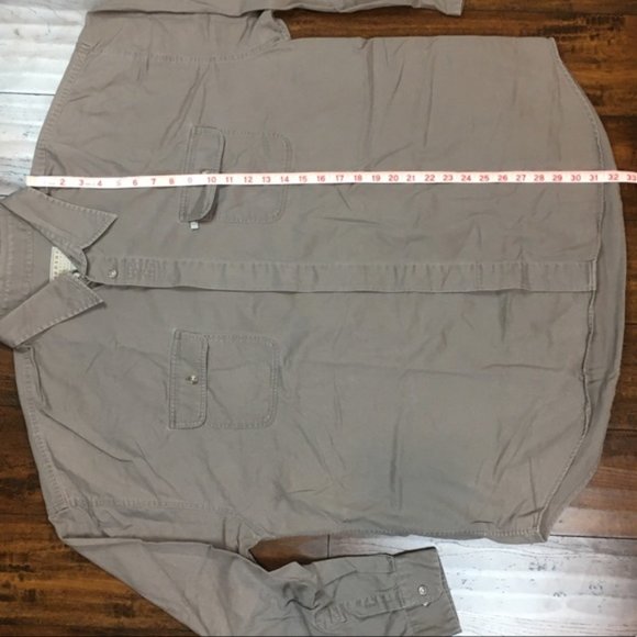 CONSENSUS Men’s Long-Sleeved Khaki Button Down Shirt Size XXL EUC Big & Tall - Picture 9 of 9